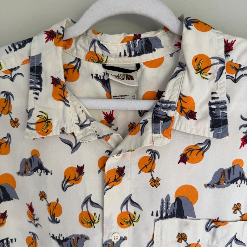 The North Face Baytrail Valley Sun Button Down Shirt Cotton Short Sleeve XXL